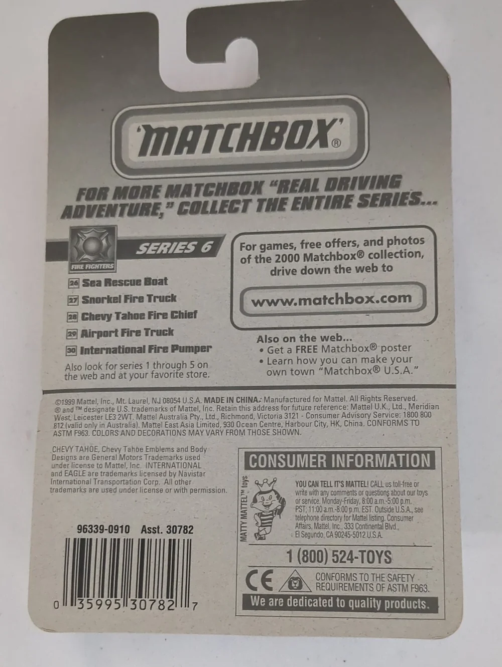 Matchbox Snorkel Fire Truck #27